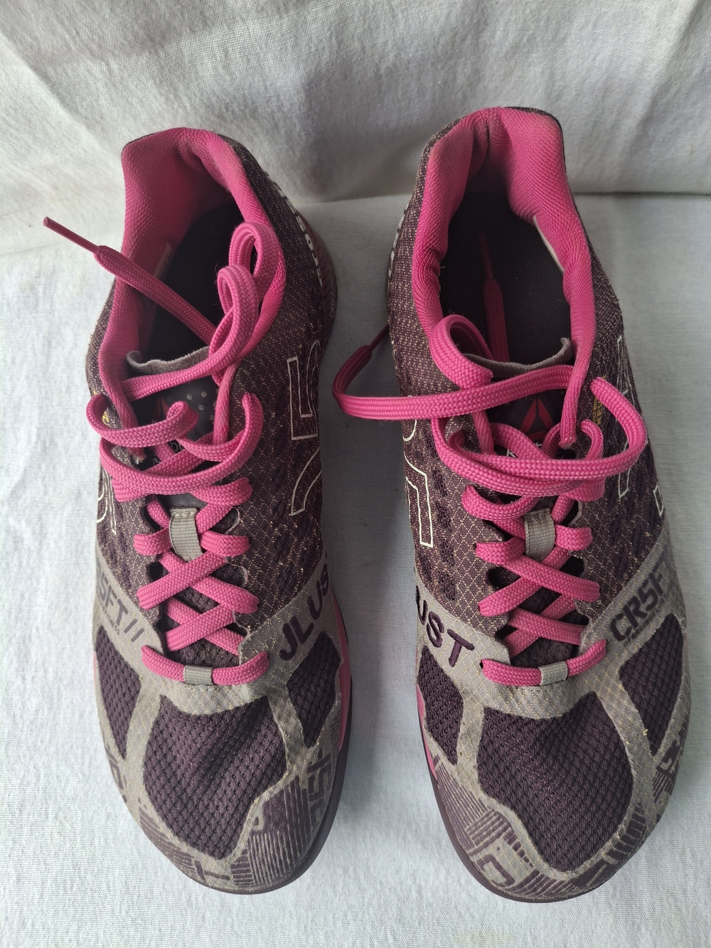Reebok Women's Burgundy and Hot Pink Athletic Sneakers